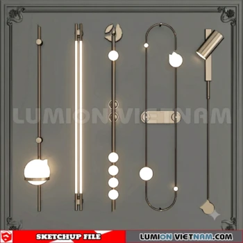 260727 luxury wall Lamp 12 Sketchup Model