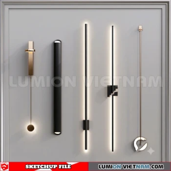 260727 luxury wall Lamp 13 Sketchup Model