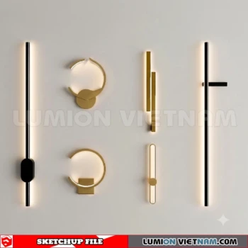 260727 luxury wall Lamp 14 Sketchup Model