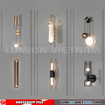260727 luxury wall Lamp 15 Sketchup Model