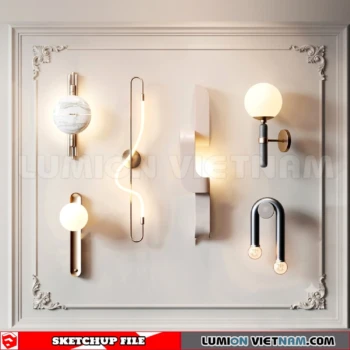 260727 luxury wall Lamp 17 Sketchup Model