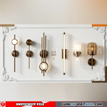 260727 luxury wall Lamp 18 Sketchup Model