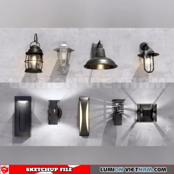 260727 luxury wall Lamp 20 Sketchup Model