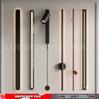 260727 luxury wall Lamp 24 Sketchup Model