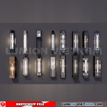260727 luxury wall Lamp 25 Sketchup Model