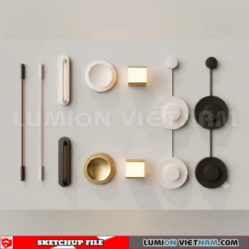 260727 luxury wall Lamp 3 Sketchup Model