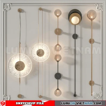 260727 luxury wall Lamp 4 Sketchup Model