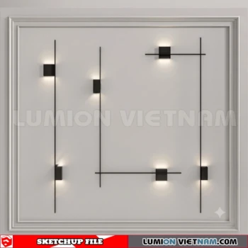260727 luxury wall Lamp 6 Sketchup Model