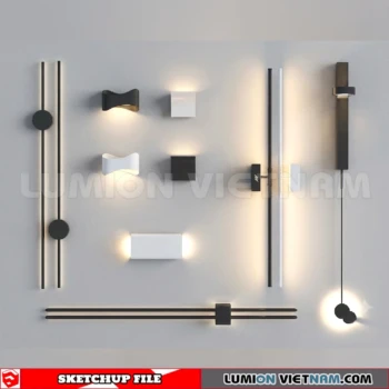 260727 luxury wall Lamp 8 Sketchup Model