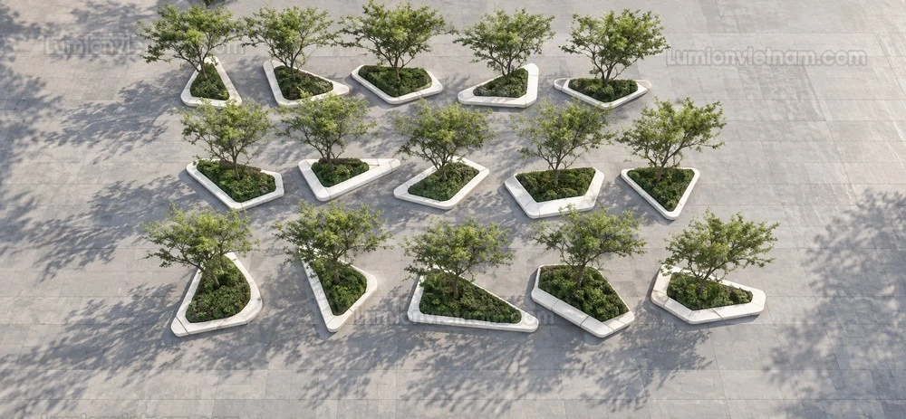 260809 Outdoor Landscape Seating & Planter 10 Sketchup Model