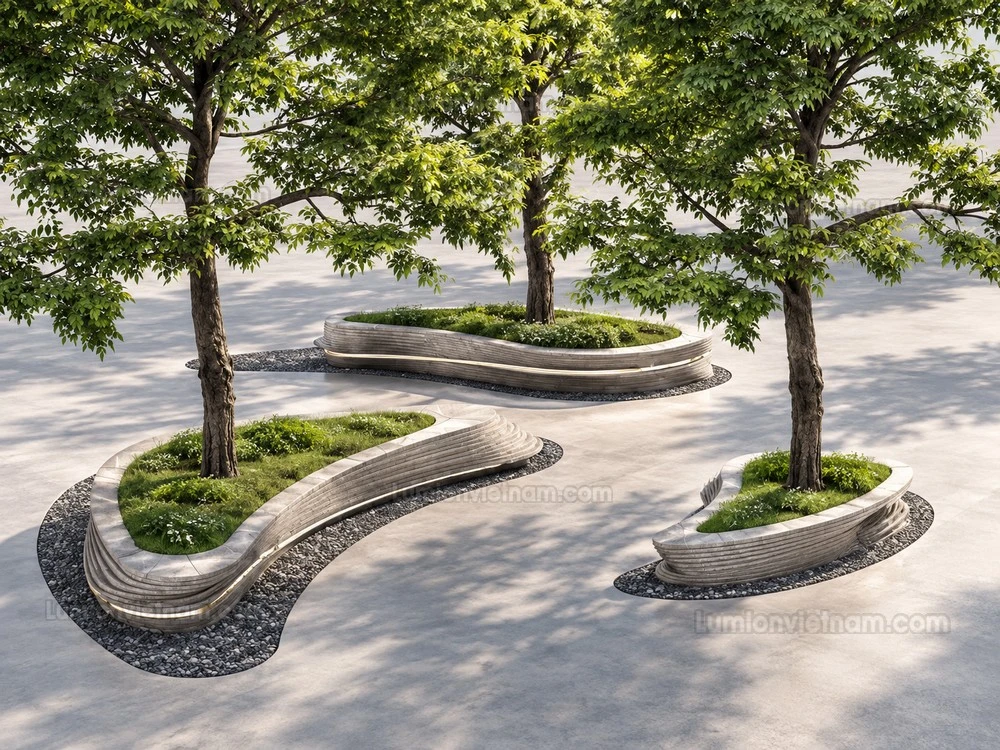 260809 Outdoor Landscape Seating & Planter 14 Sketchup Model