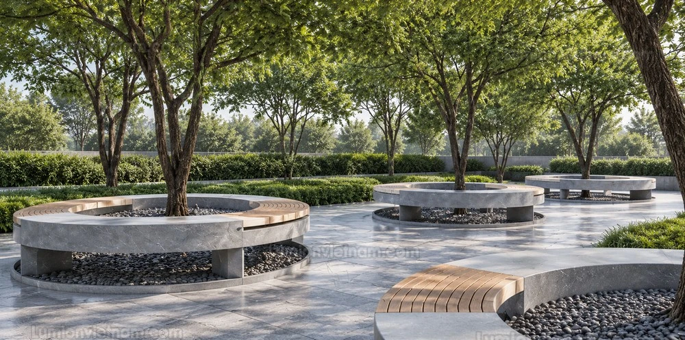 260809 Outdoor Landscape Seating & Planter 15 Sketchup Model