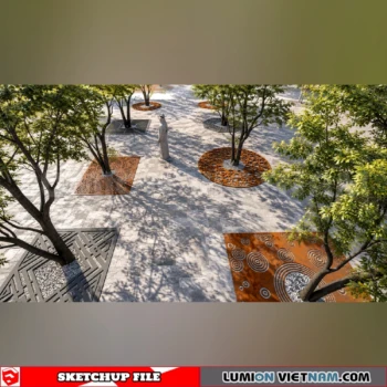 260809 Outdoor Landscape Seating & Planter 16 Sketchup Model