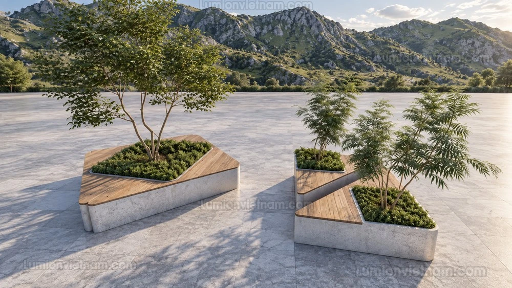 260809 Outdoor Landscape Seating & Planter 18 Sketchup Model