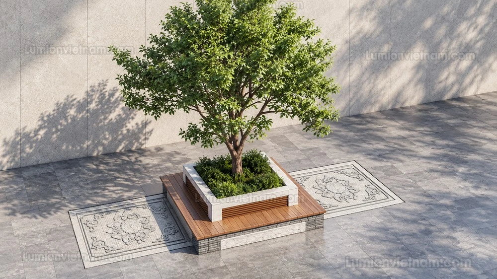 260809 Outdoor Landscape Seating & Planter 21 Sketchup Model