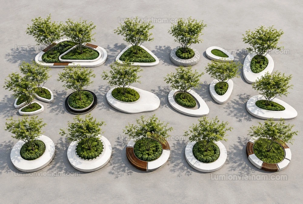 260809 Outdoor Landscape Seating & Planter 22 Sketchup Model