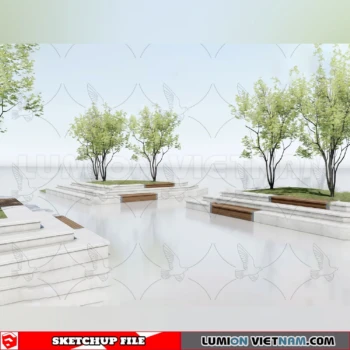 260809 Outdoor Landscape Seating & Planter 25 Sketchup Model