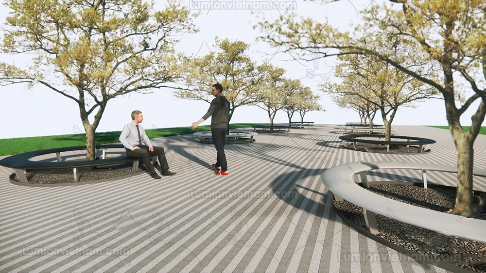 260809 Outdoor Landscape Seating & Planter 26 Sketchup Model