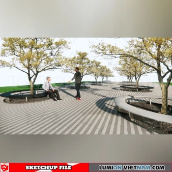 260809 Outdoor Landscape Seating & Planter 26 Sketchup Model
