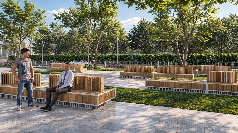 260809 Outdoor Landscape Seating & Planter 3 Sketchup Model