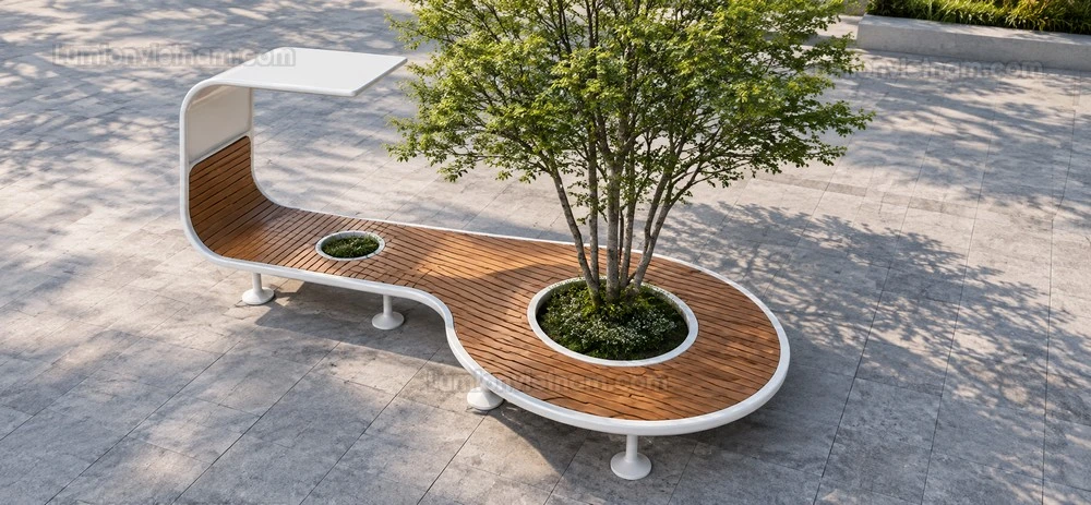 260809 Outdoor Landscape Seating & Planter 8 Sketchup Model