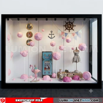 260821 Fashion Store Window Display 1 Sketchup Model