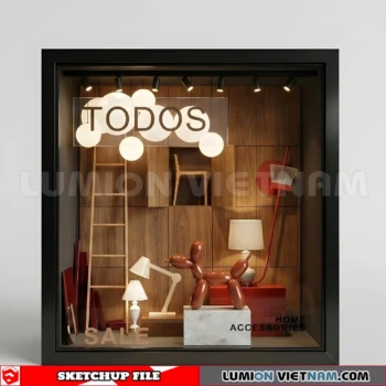 260821 Fashion Store Window Display 19 Sketchup Model