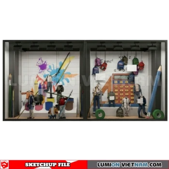 260821 Fashion Store Window Display 2 Sketchup Model