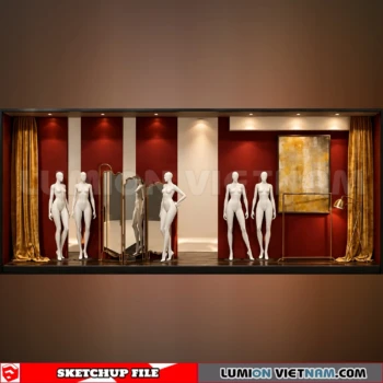 260821 Fashion Store Window Display 21 Sketchup Model