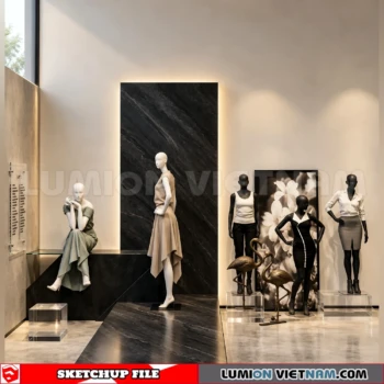 260821 Fashion Store Window Display 29 Sketchup Model