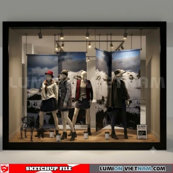 260821 Fashion Store Window Display 31 Sketchup Model