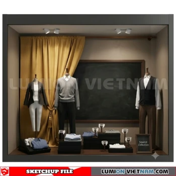 260821 Fashion Store Window Display 32 Sketchup Model