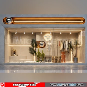 260821 Fashion Store Window Display 4 Sketchup Model