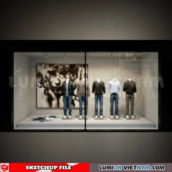 260821 Fashion Store Window Display 42 Sketchup Model