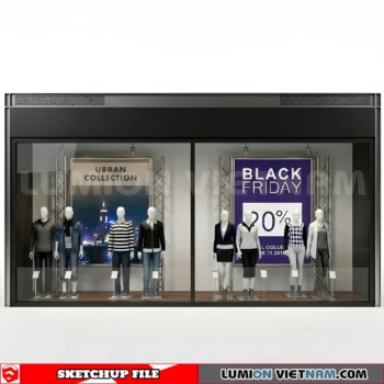 260821 Fashion Store Window Display 45 Sketchup Model