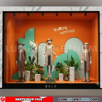 260821 Fashion Store Window Display 55 Sketchup Model