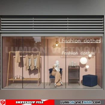 260821 Fashion Store Window Display 60 Sketchup Model