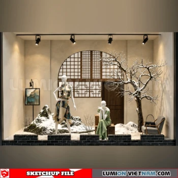 260821 Fashion Store Window Display 64 Sketchup Model