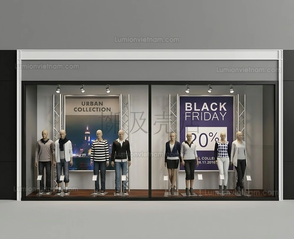 260821 Fashion Store Window Display 67 Sketchup Model