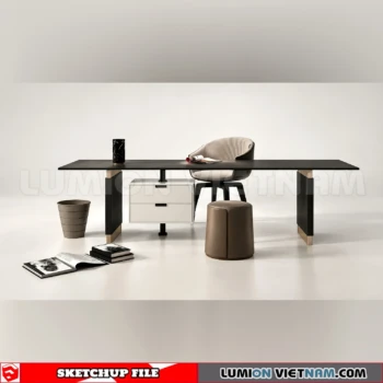 260902 Desk and chair 11 Sketchup Model