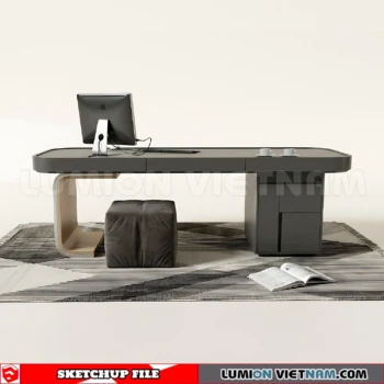 260902 Desk and chair 14 Sketchup Model