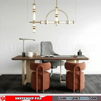 260902 Desk and chair 15 Sketchup Model