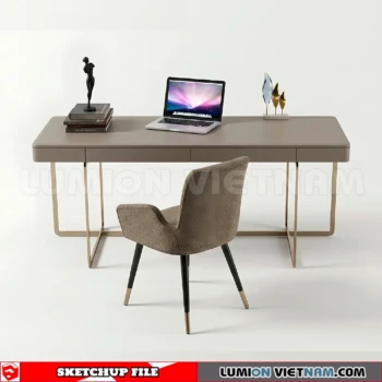 260902 Desk and chair 17 Sketchup Model