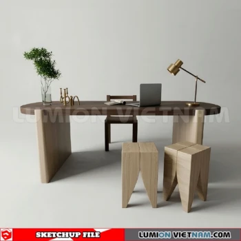 260902 Desk and chair 19 Sketchup Model