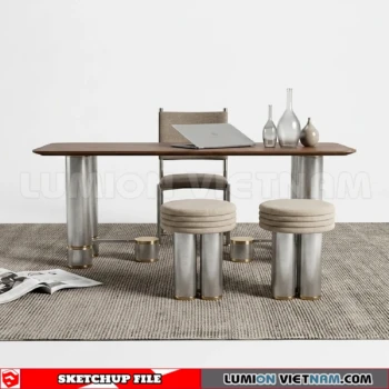 260902 Desk and chair 20 Sketchup Model