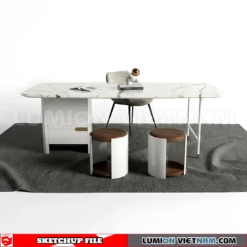 260902 Desk and chair 22 Sketchup Model