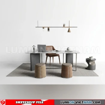 260902 Desk and chair 23 Sketchup Model