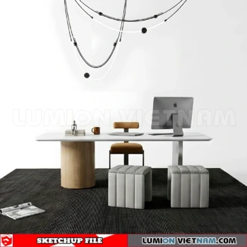 260902 Desk and chair 3 Sketchup Model