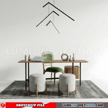 260902 Desk and chair 30 Sketchup Model