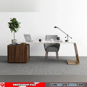 260902 Desk and chair 31 Sketchup Model